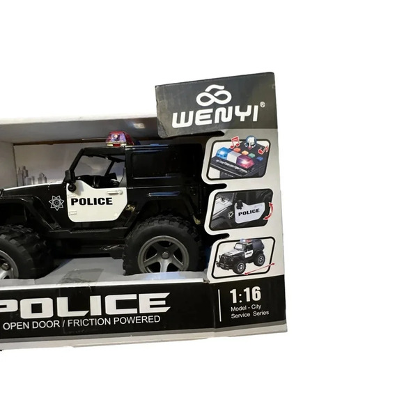 Wenyi Police Car Series Friction Powered 1:16 Scale Sounds New - Picture 4 of 7